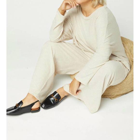 NEW ENTRO plus wide leg pants in oatmeal - Picture 4 of 5